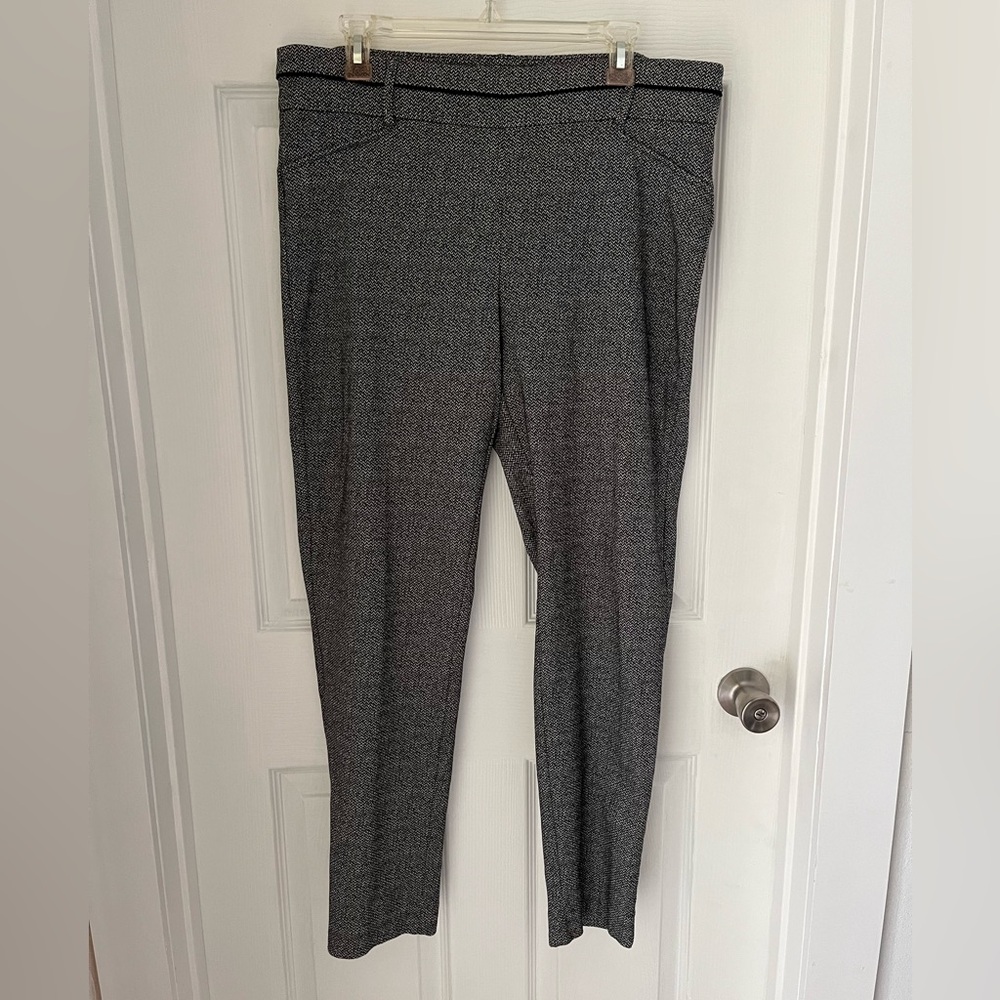 Zac & Rachel Faux Tweed Pull On Straight Leg Pants